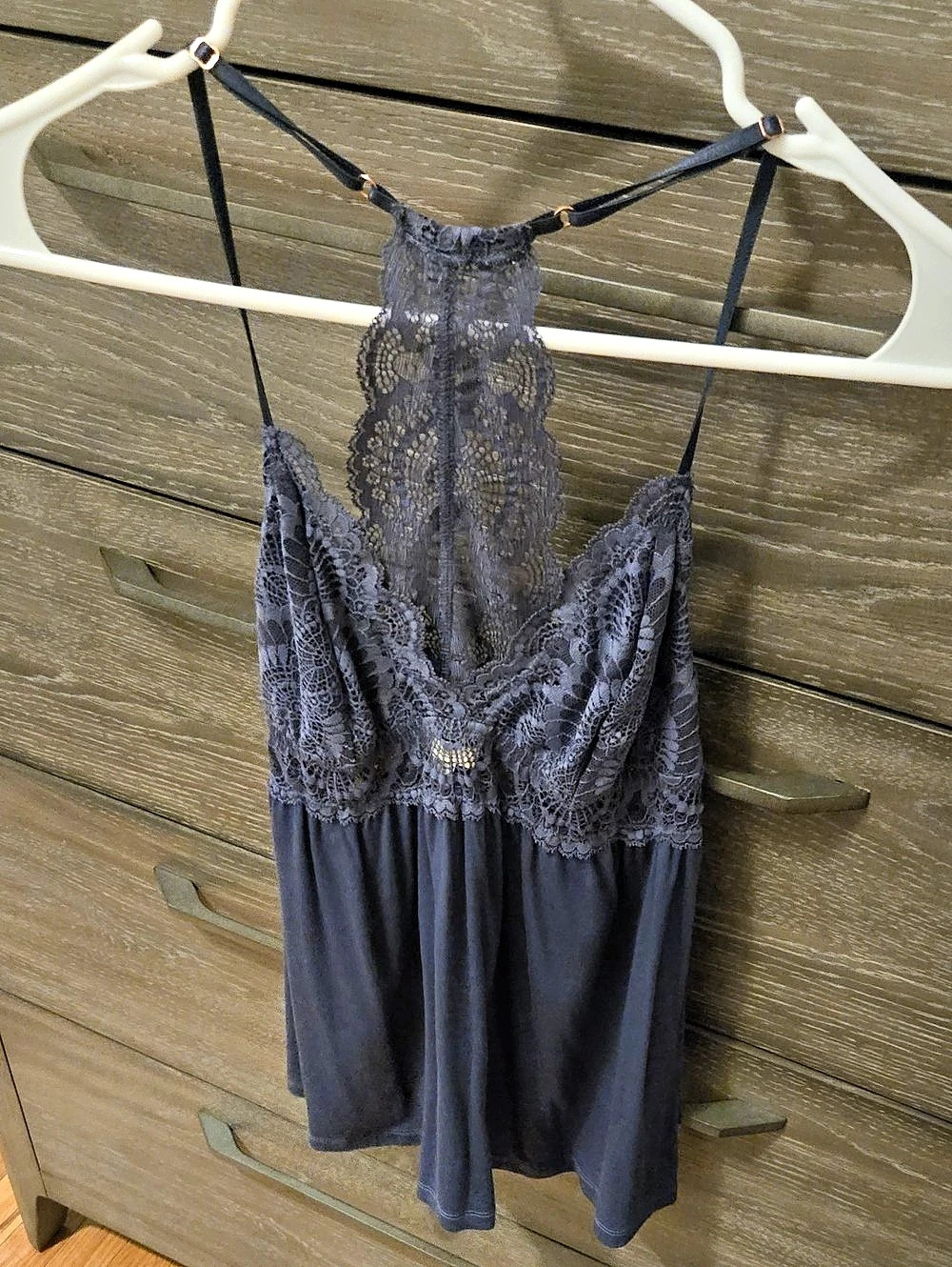 Lace Chemise in Blue Like New - Eberjey Size S